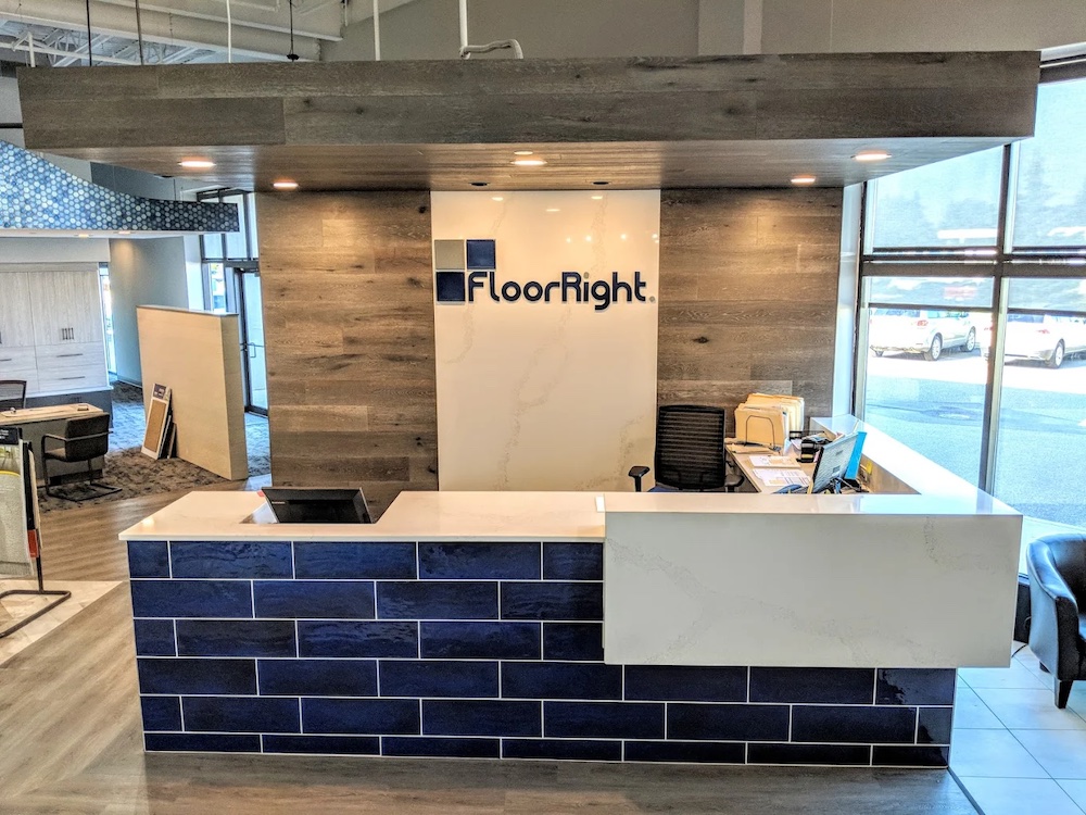 FloorRight interiors showroom front desk